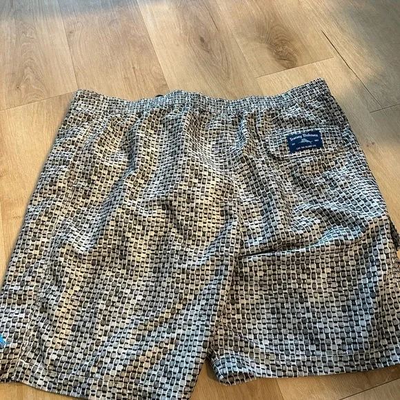 Men’s Tommy Bahama Baja Geo Wave board shorts gray/navy size XXL - Picture 6 of 8